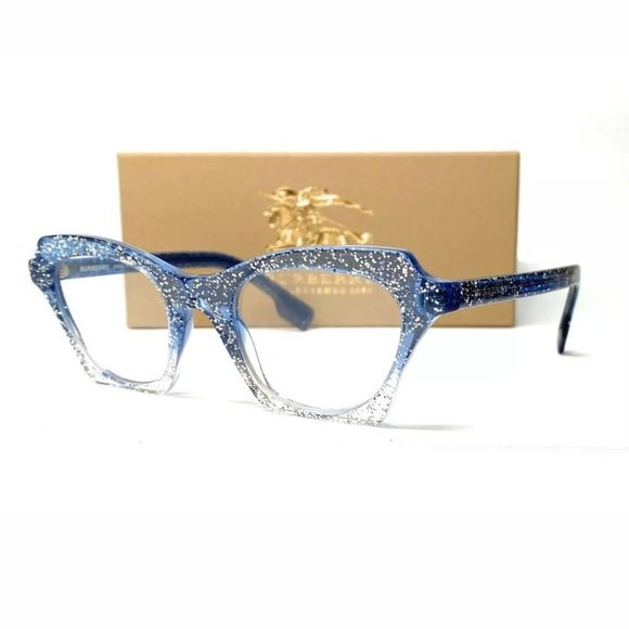 Burberry Women's Blue Glitter Eyeglasses!